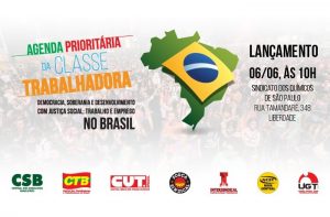 Read more about the article Centrais sindicais lançam agenda prioritária para o Brasil nesta quarta (6/6)
