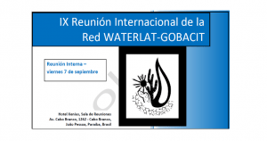 Read more about the article Abertas inscrições para a IX Reunião Internacional da Rede Waterlat Gobacit