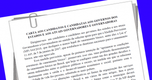 Read more about the article Carta aos governadores: apoio para rejeição à MP 844 – a MP da Sede e da Conta Alta