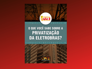 Read more about the article Cartilha – O que você sabe sobre a privatização da Eletrobras?