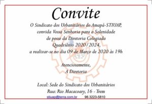 Read more about the article Posse da diretoria Eleita do STIUAP dia 09 de março