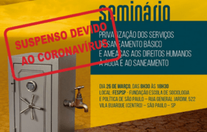 Read more about the article Seminário irá debater ameaça à sustentabilidade dos serviços de água