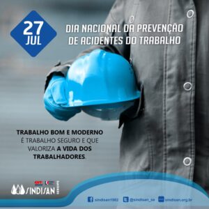 Read more about the article Sindisan – Dia Nacional de Prevenção de Acidentes de Trabalho