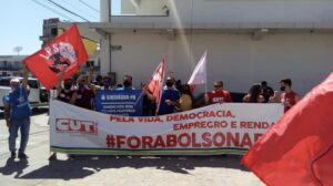 Read more about the article Urbanitários da Paraíba protestam contra visita de Bolsonaro ao Estado