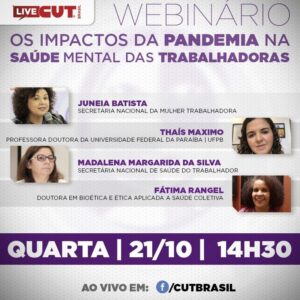Read more about the article Seminário da CUT debaterá saúde mental da mulher durante a pandemia