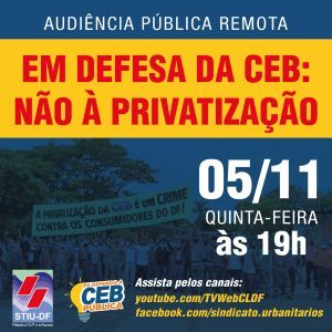 Leia mais sobre o artigo CLDF promove audiência pública para debater a privatização da CEB