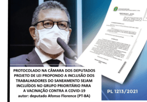 Leia mais sobre o artigo PL propõe incluir profissionais de saneamento no grupo prioritário da vacina contra a Covid-19