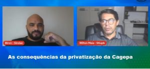 Leia mais sobre o artigo Durante Live, presidente do Stiupb pede que Governador da Paraíba cumpra palavra prometida no Sindicato e desista de privatizar a Cagepa