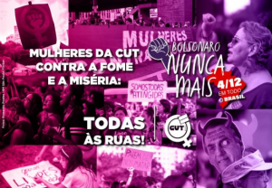 Read more about the article “Bolsonaro nunca mais” é a palavra de ordem das mulheres nos atos deste sábado (4/12)