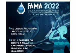 Read more about the article Urbanitários em defesa do saneamento público no FAMA 2022 Brasil-Dakar