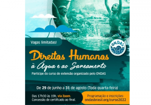 Read more about the article Curso de Extensão Direitos Humanos à Água e ao Saneamento: inscrições abertas