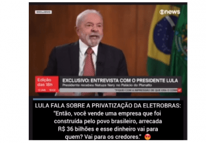 Leia mais sobre o artigo Lula fala sobre a privatização da Eletrobras