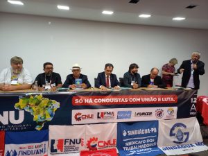 Read more about the article Primeiro dia do ENU debate meio ambiente, gás e energia e diversidade no movimento sindical