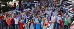 Read more about the article SINDISAN realiza ato e mobiliza os trabalhadores da DESO para a luta contra a privatização