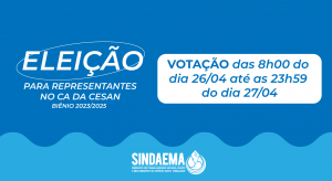 Read more about the article Eleição para CA da CESAN: votação será nos dias 26 e 27 de abril