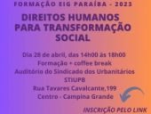 Read more about the article Stiupb sediará nesta sexta o Curso de Direitos Humanos para Transformação Social