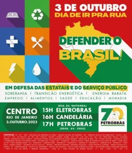 Leia mais sobre o artigo Dia 3 de outubro é dia de ir para a rua defender o Brasil